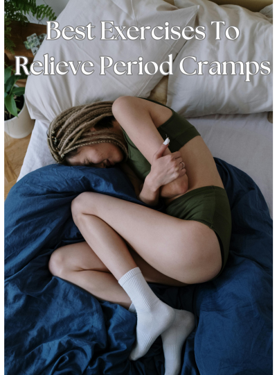 girl on bed in need of exercises to relieve period cramps