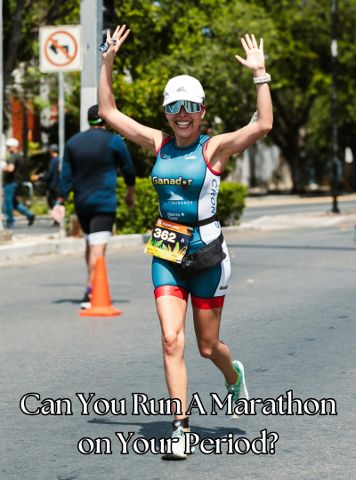 woman running marathon