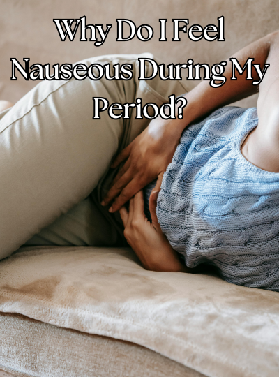 girl lying on couch feeling nausea during period