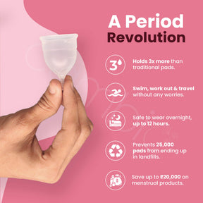 Reusable Menstrual Cup with Pouch for Women