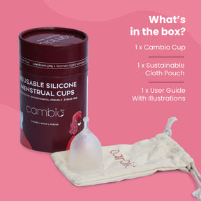 Reusable Menstrual Cup with Pouch for Women